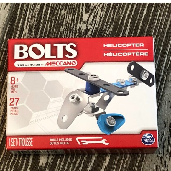 NWT Meccano Bolts Toys 3 Sets Bulldozer Car Helicopter Cool!! - Picture 4 of 7